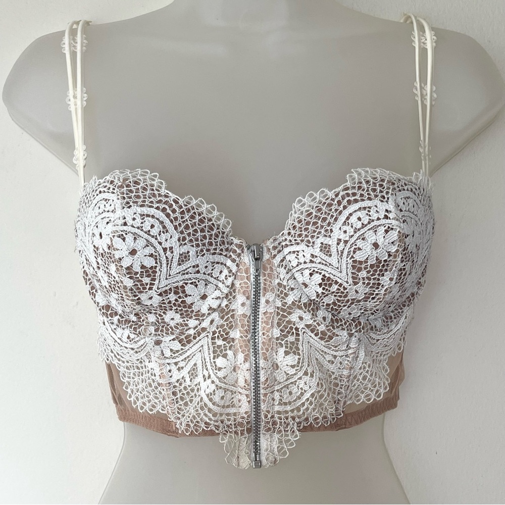 VICTORIA SECRET Lace bustier white size 32D